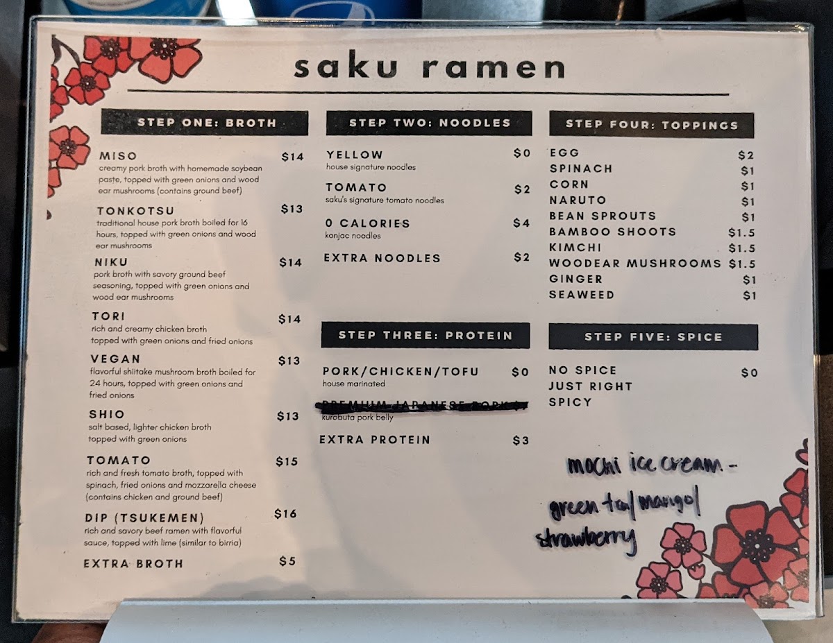 Saku Ramen Menu - Image 5